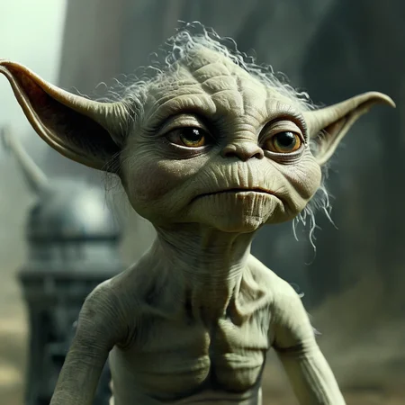 cinematic film still of <lora:star wars style v2:0.8>
<lora:detailed:0.4> detailed
<lora:perfection style:0.4> perfect
<lora:PerfectEyesXL:0.5>
<lora:Chiaroscuro Lighting Style:0.3>
In Star Wars Fictional universe Salacious B. Crumb a painting of a troll with a big tooth,solo,looking at viewer,1boy,male focus,horns,no humans,traditional media,tusks , cinematic, film, detailed background, motion picture style, different style, different people, space opera, realistic, sci fi style, cinematic light, dramatic light, perfect color, perfect scene, star wars style, shallow depth of field, vignette, highly detailed, high budget, bokeh, cinemascope, moody, epic, gorgeous, film grain, grainy