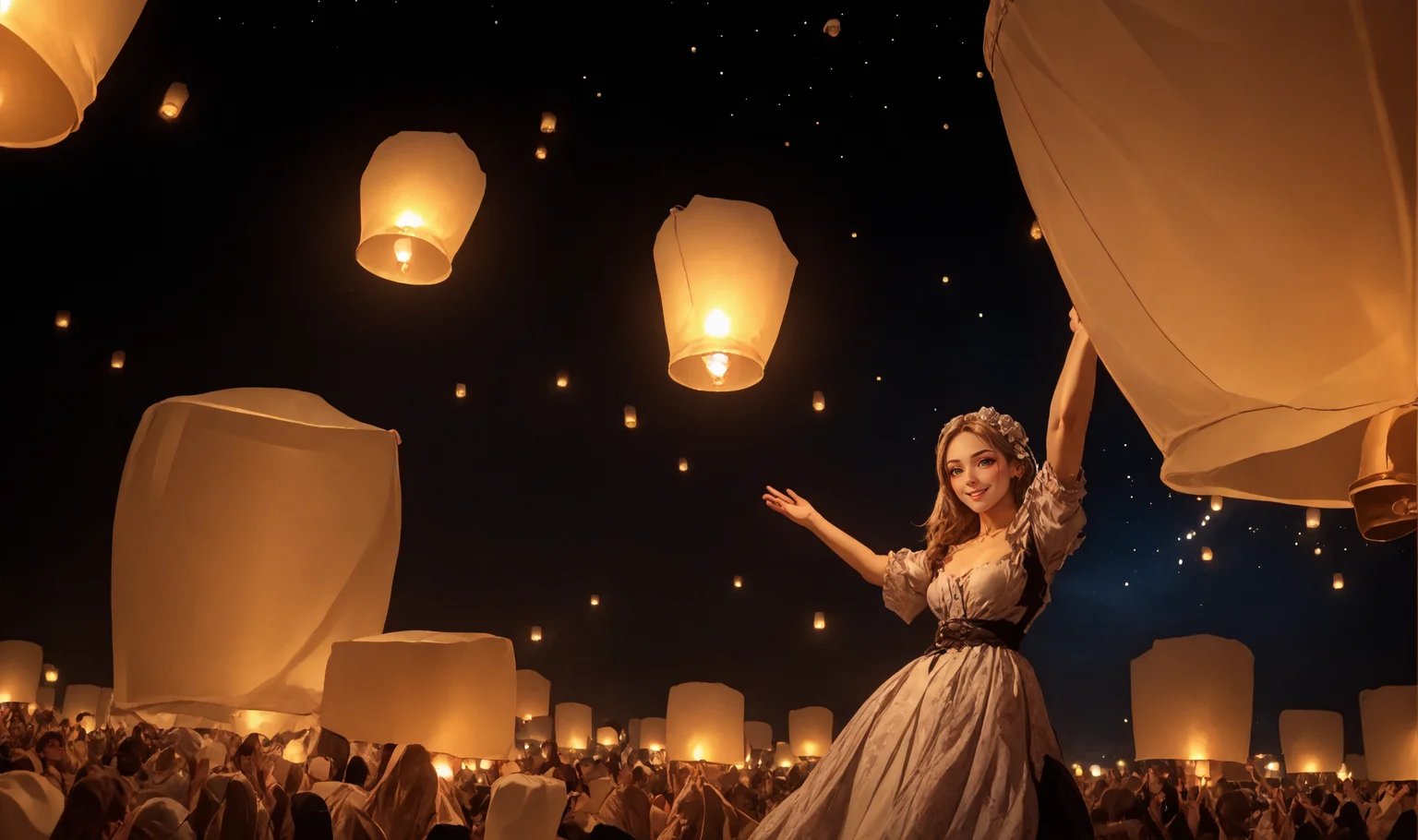 score_9, score_8_up, score_7_up , 1girl, smile, girl, full body, victorian dress, <lora:Pony_BTT_YIPENG_v01:1.2>, Yipeng, dark night, sky, star, lantern festival, chiangmai, thailand, firework, lantern, lantern on sky, Release lanterns into the sky,
<lora:LCMTurboMix_Euler_A_fix:1>