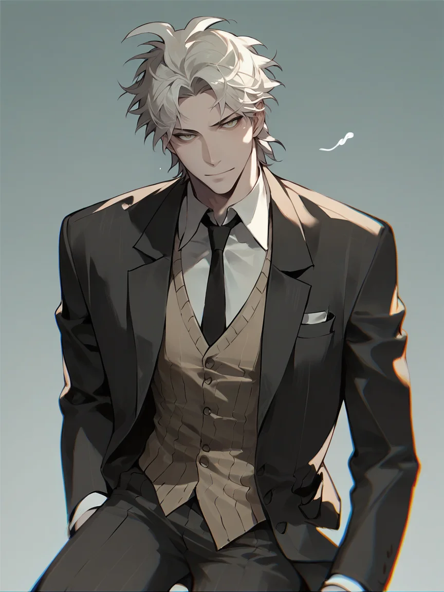 score_9, score_8_up, score_7_up, score_6_up, score_5_up, <lora:kiyoshiSTXLP:1> kiyoshist, 1boy, suit, solo