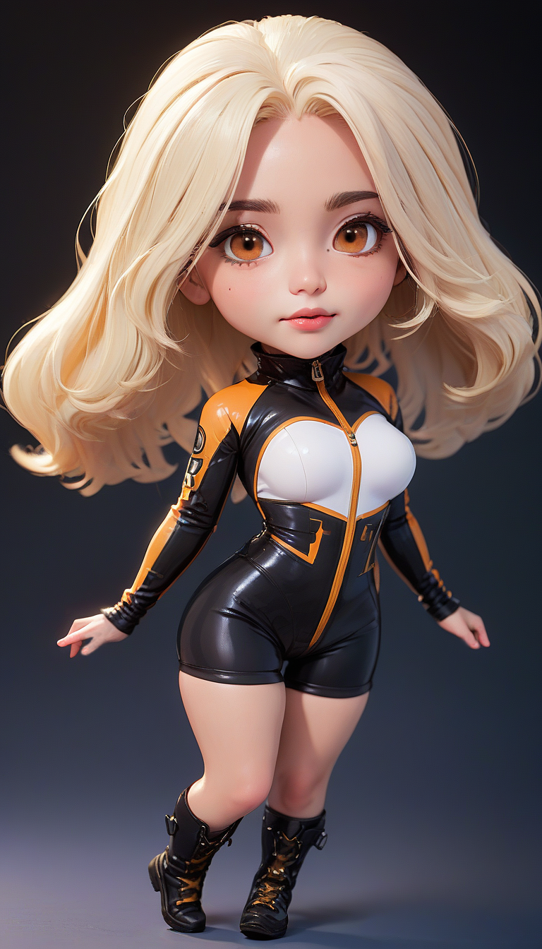 (in ARTIST style:1.7), (masterpiece:1.7), comics style,
(somechibi, chibi, close-up Gorgeous cat girl face,
long hair, white hair, very long hair, thighhighs, gloves, zipper, bike shorts, glowing, black background, standing, bare shoulders, smile,
strapless, science fiction, science fiction horns, science fiction headphones), perfect face, gorgeous face, small aesthetic nose, striking brown large eyes, aligned eyes,
(masterpiece:1.8), (highest detailed:1.8), (angle:1.8), perfectly lighted, (contrast), (saturated), (((sharp focus))), (hyperdetailed:1.3), (intricate details:1.2), (Refined details:1.3),
(best quality:1.5), highly detailed textures, vibrant colors, (finely detailed beautiful eyes and detailed face),extremely detailed CG unity 8k wallpaper, (masterpiece:1.8), (highest detailed:1.8), (angle:1.8), perfectly lighted, (contrast), (saturated), (((sharp focus))), (hyperdetailed:1.3), (intricate details:1.2), (Refined details:1.3), (best quality:1.5), highly detailed textures, vibrant colors,
(ultra sharp focus:1.8), (detailed skin:1.8), (thin lines:1.8), (best quality:1.8), <lora:glowneon_xl_v1:0.7>
<lora:SomeChibi_Chibi_Style:1>