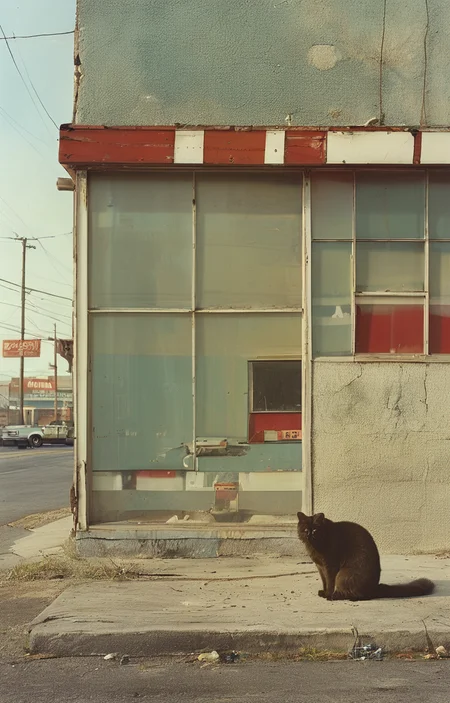 masterpiece,best quality,<lora:tbh172-sdxl:0.9>,illustration,style of Stephen Shore