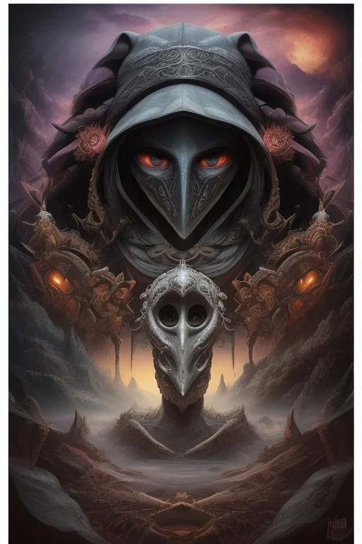 very detailed awesome plague doctor, magical landscape with enchanted elements, fantasy art style, intricate details, ultra sharp, exquisite detail, flawless composition, vivid colors, masterpiece, exciting background, <lora:novuschroma18 style_b:0.95> novuschroma18 style