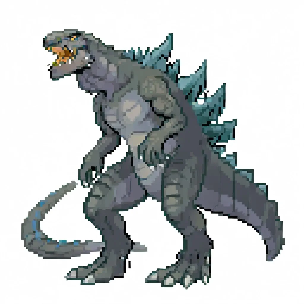 (((zilla_1998)))
(Solo, sprite, simple white background)