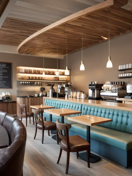 <lora:JJsCoffee_Shop_XL:.7>, ((Coffee Shop)),  indoors,  masterpiece , best quality,  soft lighting, high quality,  enough detail, high resolution, super realistic, Photorealistic, highly detailed,  , table, chair, cup, counter, sofa, ceiling light, door, window, city, street,  ((waiter)),  ((motion blur)),