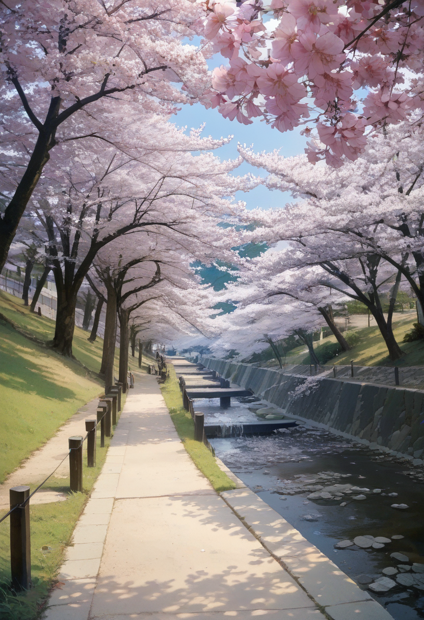 score_9, score_8_up, score_7_up, rating_safe, masterpiece, best quality, absurdres, unity 8k wallpaper, official art, official style, source_anime, uncensored, game cg, megami magazine,
syukugawa, scenery, tree, outdoors, cherry blossoms, real world location, day, realistic, photo (medium), photo background
 <lora:syukugawa_PONY_V1:1>
