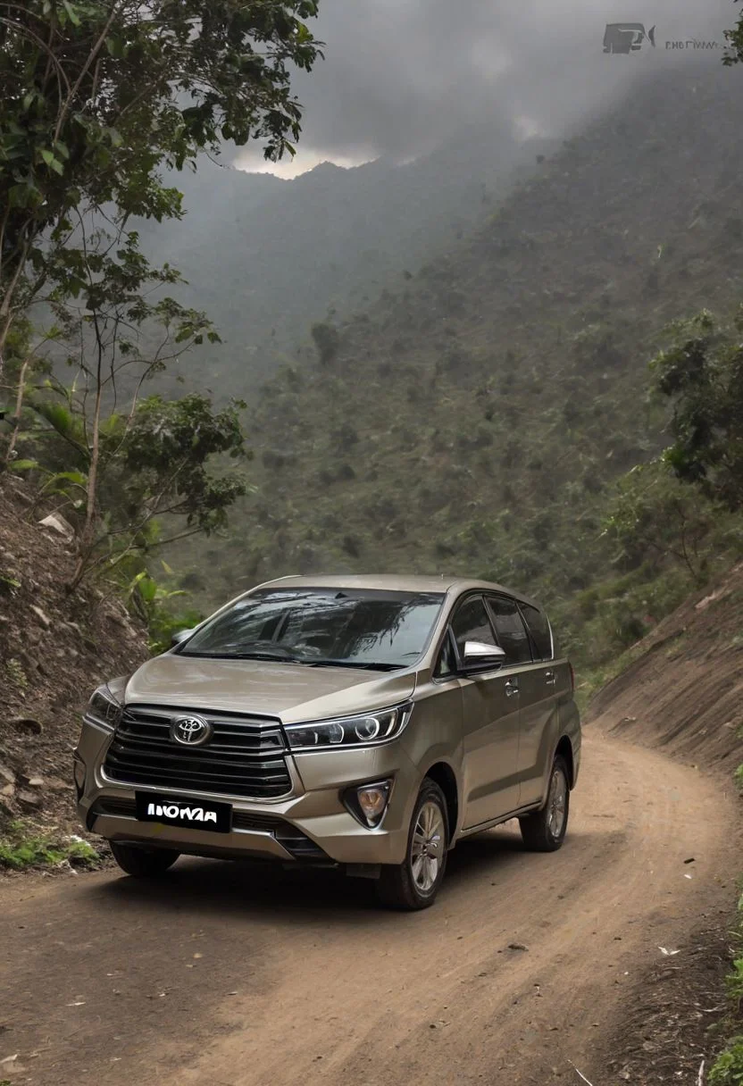 Toyota Innova, mountain roads, bends, uphill,