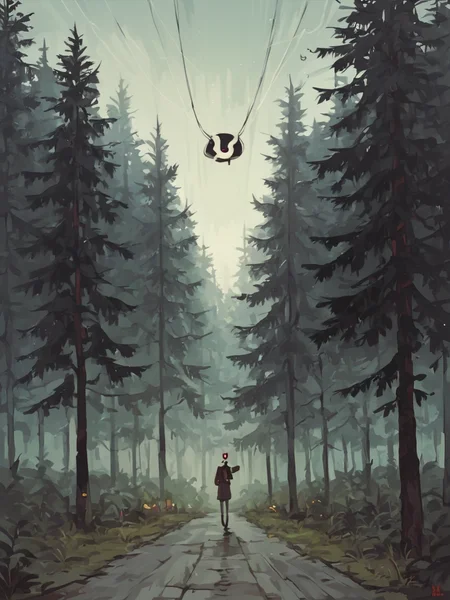 score_9, score_8_up, score_7_up, score_6_up, score_5_up, score_4_up, gr1sly <lora:gr1slyXLP:1>, 1girl, ghost, forest, street