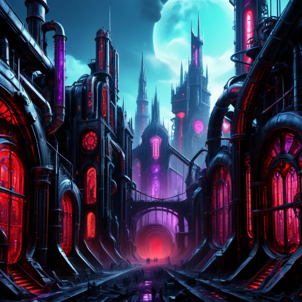 ((best quality)), ((masterpiece)), ((realistic,digital art)), (hyper detailed), DonM5yn1hXL Industrial City,fantasy, fariytale, magical, magic, 8K, HDR <lora:DonM5yn1hXL-000014:1>