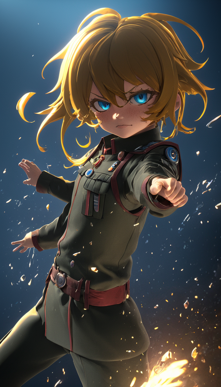 Cinematic scene, hero view, Tanya Degurechaff, Youjo Senki <lora:tanya_degurechaff_xl_v6:1>, action pose, detailed background, masterpiece, best quality, high quality, highres, absurdres, (Extremely Detailed Oil Painting:1.2), glow effects, godrays, Hand drawn, render, 8k, octane render, cinema 4d, blender, dark, atmospheric 4k ultra detailed, cinematic sensual, Sharp focus, humorous illustration, big depth of field, Masterpiece, colors, 3d octane render, 4k, concept art, trending on artstation, hyperrealistic, Vivid colors, extremely detailed CG unity 8k wallpaper, trending on ArtStation, trending on CGSociety, Intricate, High Detail, dramatic, absurdes