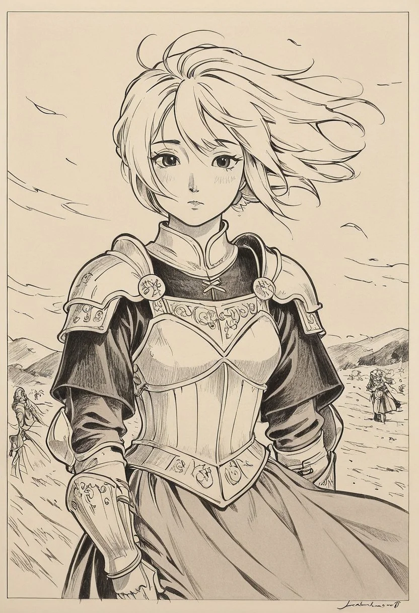 <lora:Cute_hand_Draw-000009:.8>
monochrome
traditional media
girl,medieval, wind, cute, armor, ukiyo-e, HandDraw