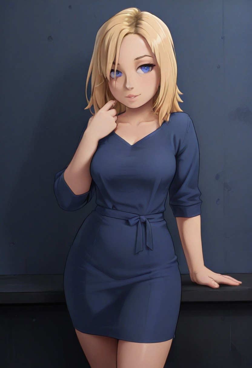 blondemilf, dark blue eyes, blonde hair,
