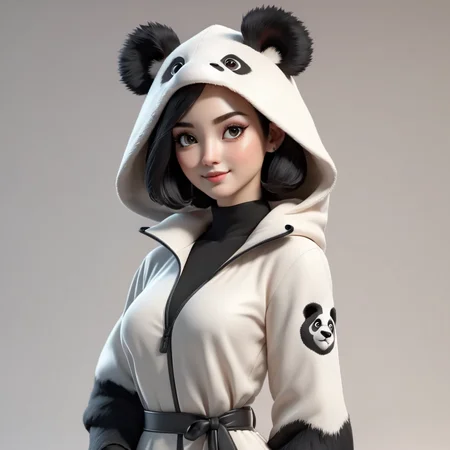 3D Render Style, 3DRenderAF, 
Portrait of a cute panda woman, woman dressed as a panda
,<lora:3DRenderConfig4:1>