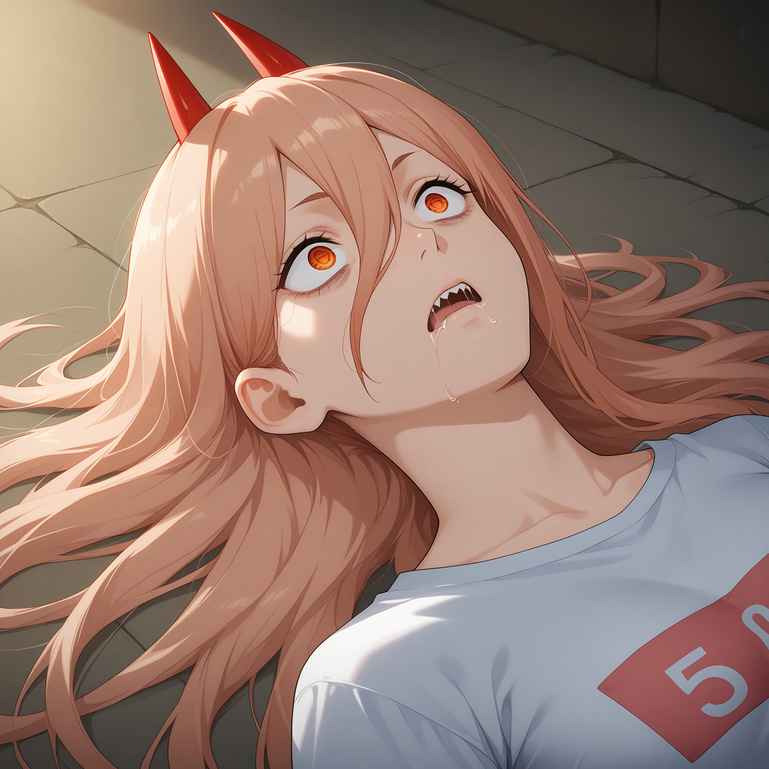 anime,(realistic:0.4),<lora:StS_IllustXL_Breast_Size_Slider_v1.0:-0>,<lora:Nipple Size Slider_ILXL:-1>,<lora:SkindentationIL3.4:1>,<lora:StS_Age_Slider_Illustrious_v1:-0>,1girl,unconscious,<lora:Unconscious_with_eyes_open:0.8>,0utc0ld,saliva,drooling,drool,wide-eyed,looking away,power \(chainsaw man\),white shirt,,lying,full body,lying on ground,empty eyes,