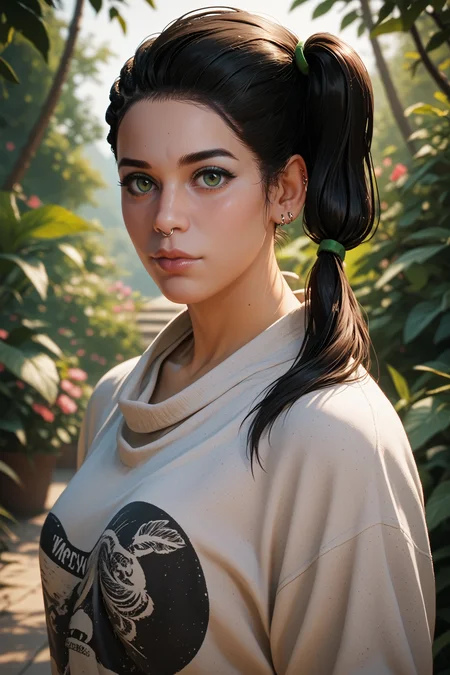 score_9, score_8_up, score_7_up, score_6_up
<lora:WDSitara:0.8>
WDSitara, 1girl, side ponytail, long hair, black hair, nose piercing, make up, looking at viewer, portrait