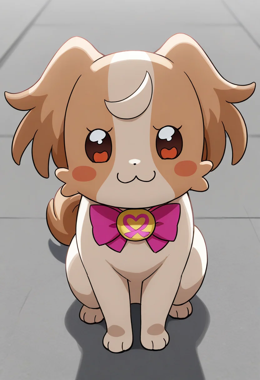 best quality, masterpiece, very aesthetic, dogkomugi, no humans, solo, :3, bowtie, dog, bow, furry, feral,