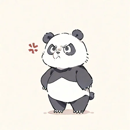 (Panda:1.2),panda , (no humans:1.1), (cute:1.2), solo, angry, claws,
\(seedyoulater \), naguru \(cyoroama\),
very awa, masterpiece, highres, absurdres, newest,
<lora:TA_trained:0.75>, chibi, <lora:ponyv4_noob1_2_adamW-000017:0.5>, <lora:shiroski:0.75>,