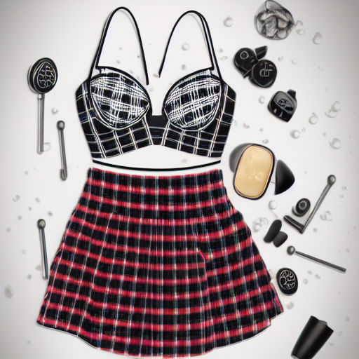 phone screen, plaid, showering, shirt, dress, black bra, candy, white bra