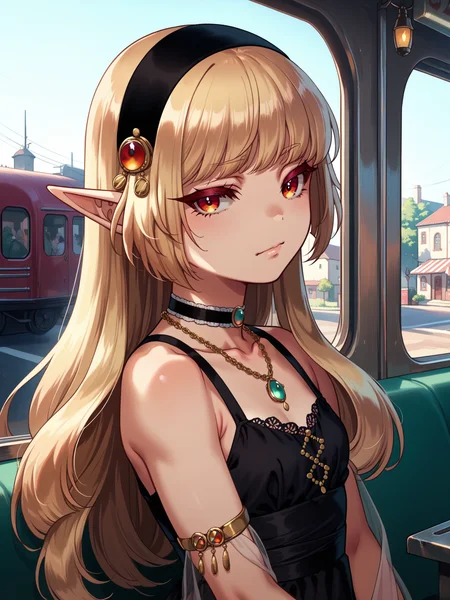 (solo focus, cowboy shot:1.2) <lora:happy_tentacle-fritillaria-v0.2-000030:1>, ht_fritillaria, hairband, choker, jewelry, necklace, pointy ears, (petite:1.2), <lora:Shed_The_Skin's StS_age_slider_v1_initial_release:-1.2> ( :1.1) ( , , ( :1.2) , , :1) , indoors, ((day :0.6), (cloudy sky:0.6) :0.8), ( window :0.9), (furniture:0.9), , , , , (medieval :0.8), train interior, alley, formal ( :0.8) score_9, score_8_up, score_7_up, score_6_up, score_5_up, score_4_up, ( [(realistic, photorealistic:1.3):(realistic:1.3):20] [(3d:1.2)::14] :1) <lora:LUUNA's Lunas-NijiJourney-SDXL-B2:0.35>, nijijourney <lora:prgfrg23's Counterfeit-V3.0 Style SDXL_LoRA_Pony Diffusion V6 XL:0.5> <lora:mfcg's mfcgXL:0.12> <lora:reweik's gyokai(himehajime)_PonyXL_style_v01:0.14>