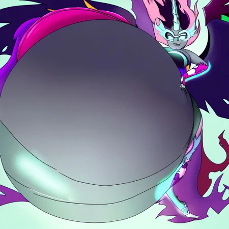 belly size bigger than main body)), (gigantic belly:2.0), goddess, Midnight Sparkle, Equestria Girls