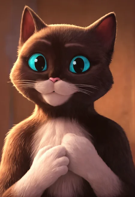 score_9, score_8_up, score_7_up, score_6_up, BREAK
source_furry, source_cartoon, KittySoftpaws, 1girl, close-up on face, (cute smile:1.1), looking at viewer, indoors, dim lit<lora:kittysoftpaws:0.7>