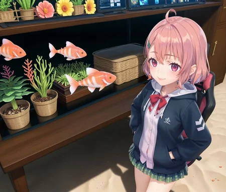 score_9, score_7_up, source_anime, perfect anatomy, <lora:add-detail-xl:1>, <lora:Hyperrealistic_mix:0.1> close up shot, 3D, realistic, 
detailed background, multicolored background, under sea, (seaweed, coral:0.7), fishes around, sunlight, vivid, 
BREAK
detailed background, multicolored background, under sea, (seaweed, coral:0.7), fishes around, sunlight, vivid, 
table, display, 
BREAK
detailed background, multicolored background, under sea, (seaweed, coral:0.7), fishes around, sunlight, vivid, 
gaming chair, table, display, 
a girl walking in the sea, hands in pockets, from above,  
1girl, solo, light smile, <lora:sasaki.pony:1> sasaki, aaa, long sleeves,