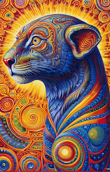 masterpiece,best quality,<lora:tbh375-sdxl:0.6>,illustration,style of Alex Grey animals