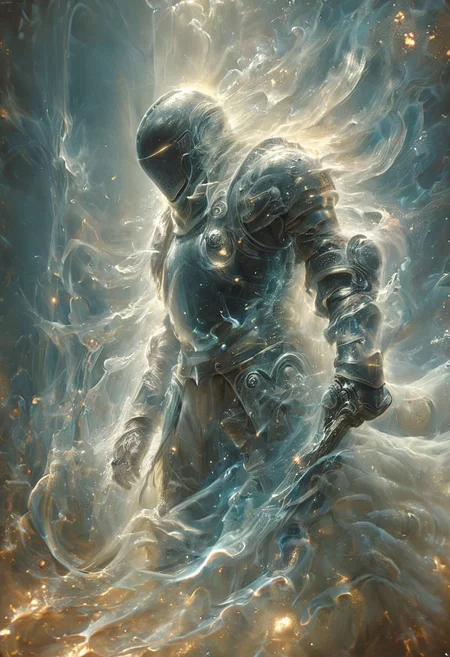 in the style of thunder and lightning, on a dark bokeh background, ((energy wings like tentacles of a octopus))
A stunning, highly detailed dark fantasy full body illustration of a proud scifi soldier wearing intricate first world war style armor and an epic ornamented gasmask, holding a great  glowing scifi gun, golden and blue glooming eyes, very wide shoulders, wearing big gauntlets, epic composition. The scifi soldier stands heroic with big gun and with a flowing cloak and hood during a storm with foggy gloom, thunderclouds in the background . with insanely intricate details and textures, gloomy dramatic lighting