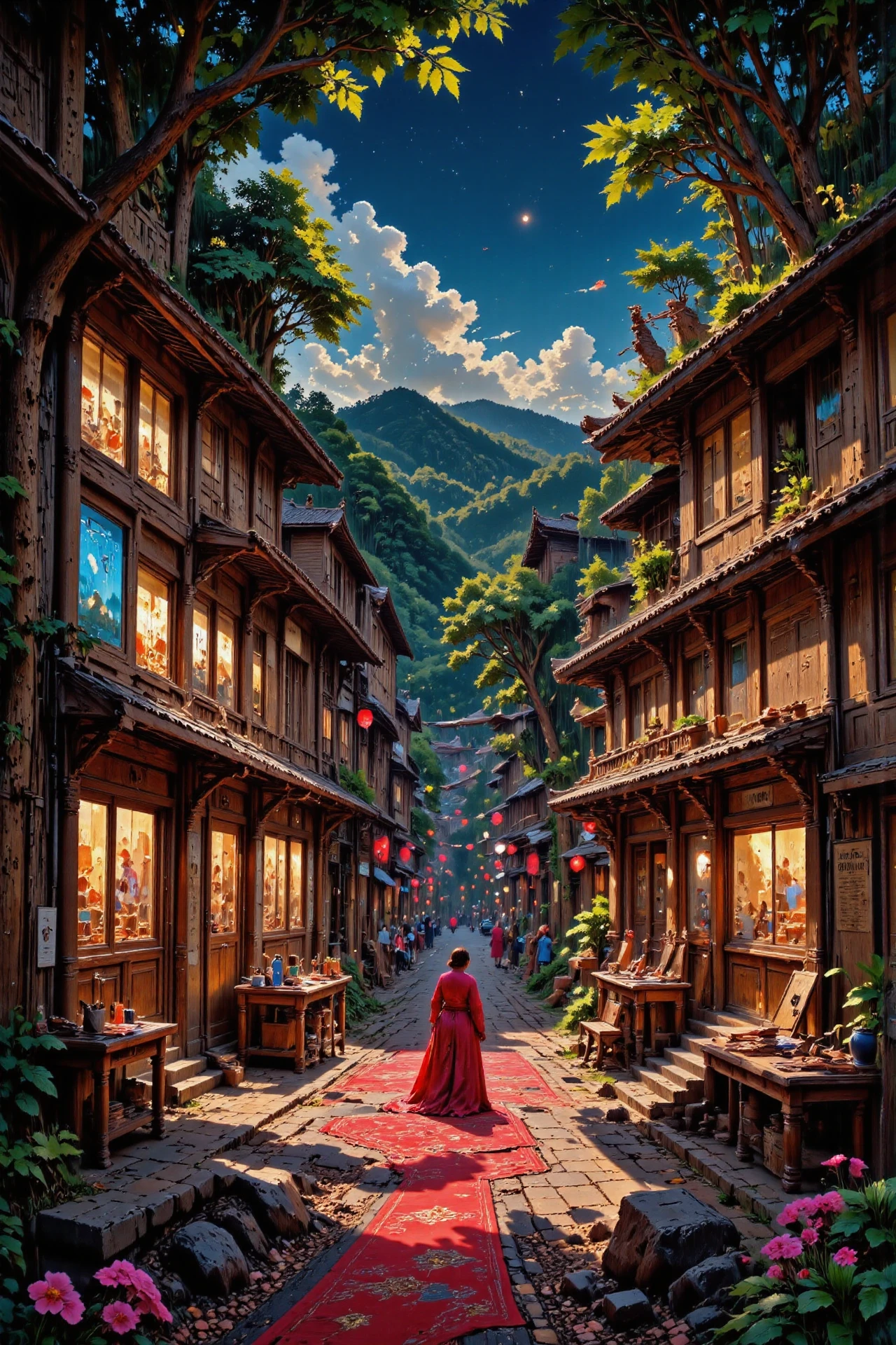(mall:1.3),  beautiful (Thai) fantasy landscape,  evening, woman, intricate, very detailed, sharp, colorful, <lora:Hand v2:1> <lora:Anti-Blur:1> <lora:Insane Detail Slider:0.5>   <lora:Flux.1_Turbo_Detailer:0.6> <lora:flux-photo-transparent_Alpha_1.0:0.8> <lora:flux.1_lora_flyway_Epic-detail_v2:0.6> <lora:Painterly01b_CE_FLUX_AIT:0.8> pntrlyCE_style, <lora:VividlySurreal:0.8>, <lora:FluxMythP0rtr4itStyle:0.8> mythp0rt