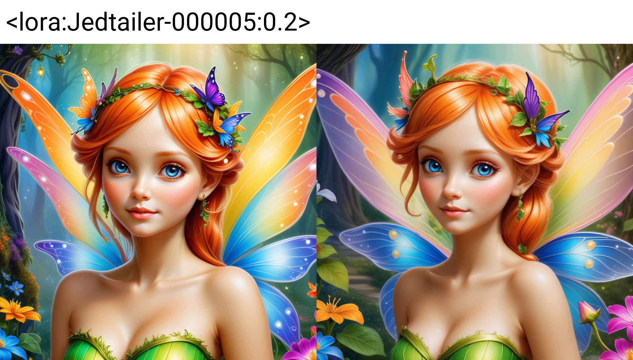 a fairy in a fairytale, masterpiece, full of details, vivid colours, positive emotional, Jed-dtl, <lora:Jedtailer-000005:0.2>