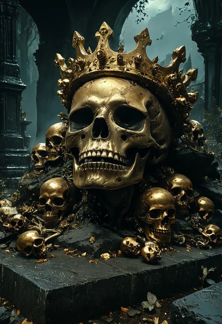 Gothicpunk , stunning crown made of golden skulls on top, lying on a broken stone tablet, graveyard gothic artifacts and decor, ultra HD, magical realism, ultra fine details, cinematic, fantasycore, volumetric lighting, epic composition, grimdark, ,breathtaking borderland fantasycore artwork by Android Jones, Jean Baptiste monge, Alberto Seveso, James Jean, Jeremy Mann, maximalist highly detailed and intricate professional photography, a masterpiece, 8k re, dark with an eerie ambiance.graveyard, ultra HD, magical realism, ultra fine details, cinematic, fantasycore, volumetric lighting, epic composition, grimdark, ,breathtaking borderland fantasycore artwork by Android Jones, Jean Baptiste monge, Alberto Seveso, James Jean, Jeremy Mann, maximalist highly detailed and intricate professional photography, a masterpiece, 8k resolution concept art, max detailed, sharp, night, surreal, fantasy,
ultra quality, 8k, best quality, masterpiece, detailxl, midjourneyv6.1