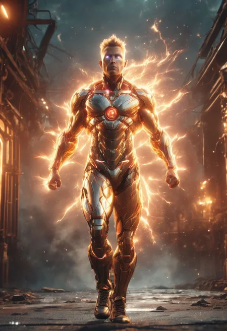 A character with an hourglass body wearing shorts clothes with high to low view, more intense lens flares, a colder color grading, cinematic color, cinematic lightings, fresh colors, hot,sexy,breast,thunder lights. 4k resolution, ultra HDR, and ghostly beauty. 
glowing clones