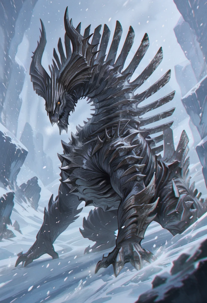 <lora:MHMG_Jin-Dahaad_IL:0.7> Jin Dahaad, monster, kaiju, no humans, glacier, snowstorm,
very awa, masterpiece, best quality, year 2024, newest, absurdres, highres,