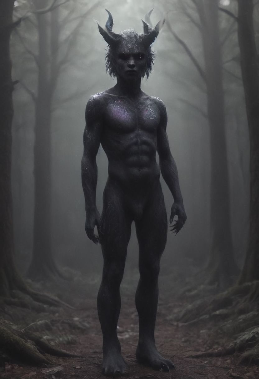 anime artwork human dragon hybrid, human head, dragon scale skin, dragon eyes, male focus, full body, standing, grimdark, creepy tale:1.15, dark forest background, rim lighting, style of Anato Finnstark, by alena aenami, <lora:RM_Niji_v1.0_bf16:0.8> . anime style, key visual, vibrant, studio anime,  highly detailed