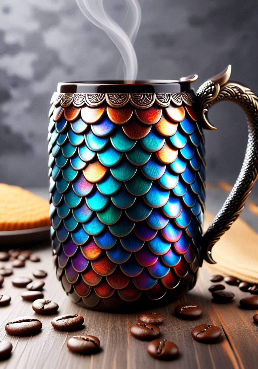 a coffee mug, scaleboundsdxl, <lora:scaleboundsdxl:1>, best quality, masterpiece, intricate,