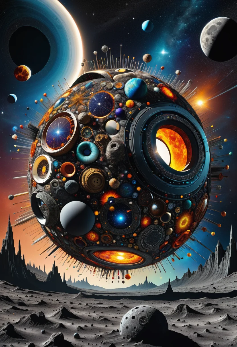 hyper detailed masterpiece, dynamic, awesome quality,DonMN33dl3P1ll0wXL space debris, interstellar, heliocentric, solar eclipse <lora:DonMN33dl3P1ll0wXL:1>
