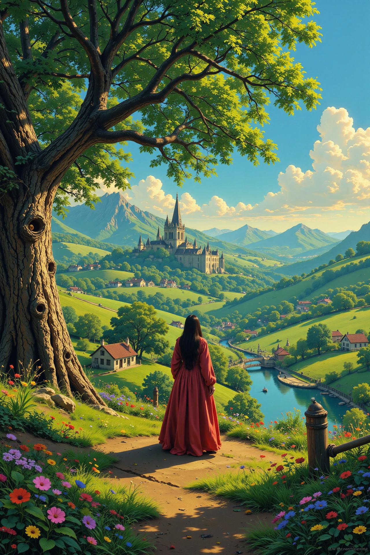 tavern beautiful  landscape, morning, woman, very intricate, very detailed, sharp, bright, colorful, <lora:Hand v2:0.5> <lora:Anti-Blur:1><lora:Insane Detail Slider:0.25>  <lora:flux.1_lora_flyway_Epic-detail_v2:0.3> <lora:fluxenhancer:0.25> <lora:Anime_style:0.7> anime style