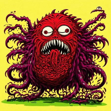 score_9, score_8_up, score_7_up, score_6_up, score_5_up, score_4_up, source_anime,creepy creature,creepy creature drawing,fleshmutant,eldritch abomination,covered in eyes and mouths,chibi,cute,solo