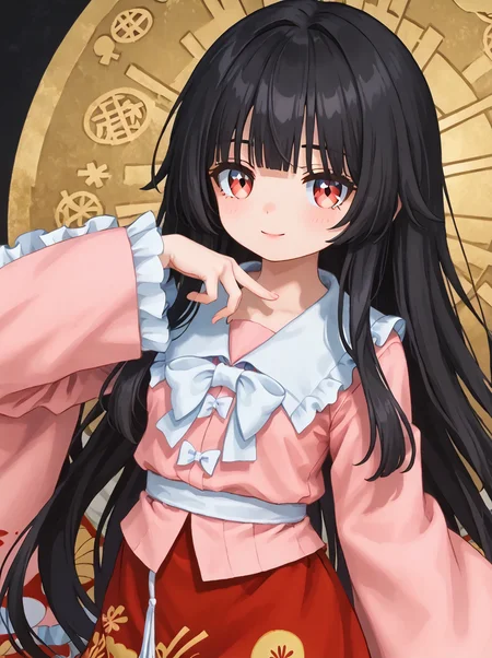 detailed background, shiny skin, posing, rating safe, 
<lora:nanako.pony:1>,
nanako,
<lora:thkaguya.pony:1>,
thkaguya,