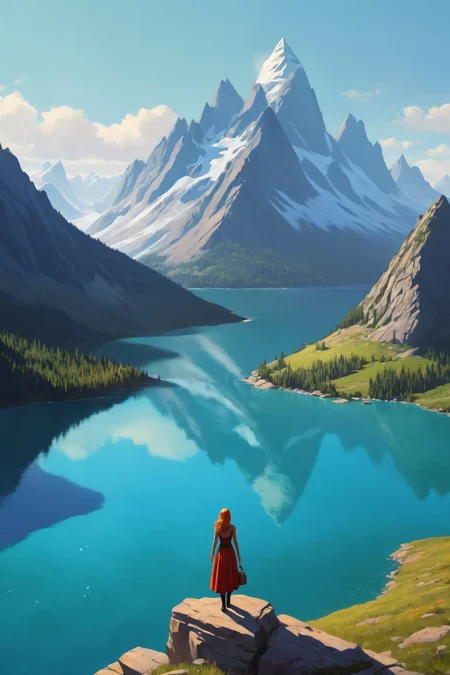 by Kelly Mckernan and Svetlin Yosifov and Mandy Jurgens in the style of Jessica Rossier and Greg Staples, landscape