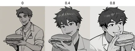score_9, score_8_up, score_7_up, score_6_up, score_5_up, score_4_up, zPDXL2,source_anime,rating_questionable,1boy, shaggy rogers, holding sandwich, <lora:Excessive_Drool:0> dr00l, saliva, excessive saliva, drooling,smile, cowboy shot,