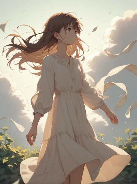 score_9, score_8_up, score_7_up, score_6_up, source_anime, <lora:linen_dress_v0.1-pony:1>
1girl, long hair, brown hair, linen dress,
wind, backlighting,