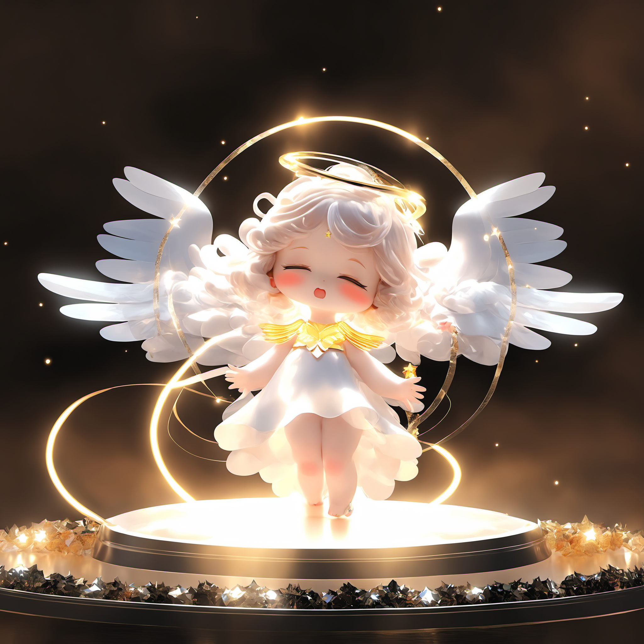 <lora:[XL]DOLL:1>An angel with a dazzling light