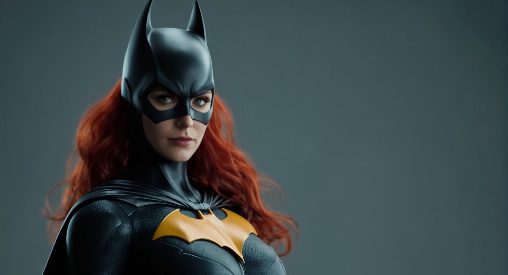 professional 3d model of (Cinematic Film stock footage style) in (arri alexa style) (Kodak film print style),
 <lora:Batgirl:1>
Batgirl a woman with red hair wearing a mask, octane render, highly detailed, volumetric, dramatic lighting