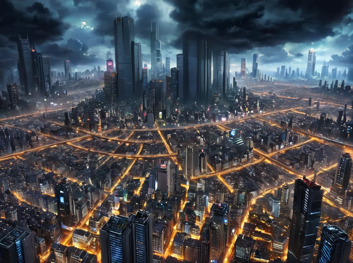 masterpiece,high detail,
<lora:gits_style:0.8>,
gits95,
gits95, cityscape, scenery, city, no humans, building, cloud, city lights, skyscraper, sky, outdoors