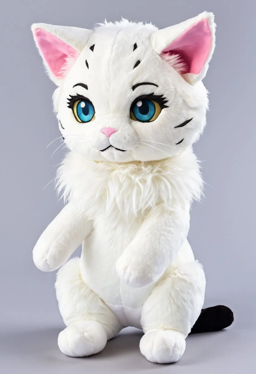 score_9, score_8_up, score_7_up, score_6_up, score_5_up, score_4_up <lora:woafu_plushify_sdxl_v02:1> single, plushify, character stuffed toy, chibi, adorable cat, extremely detailed, realistic, simple background, fluffy, 8k, masterpiece,