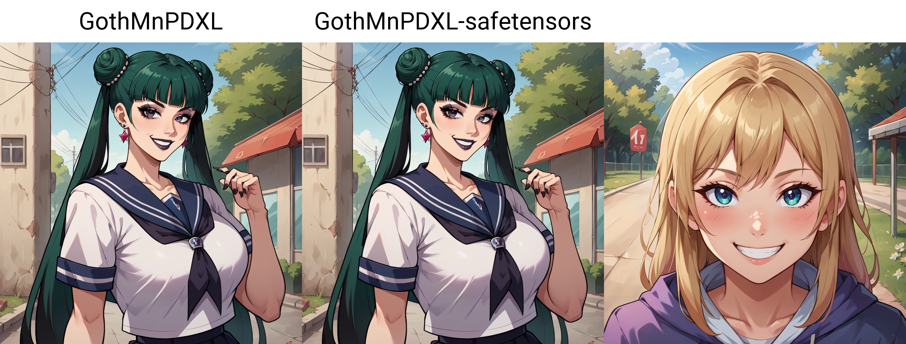 1girl, outdoors, looking at viewer, smiling,  GothMnPDXL