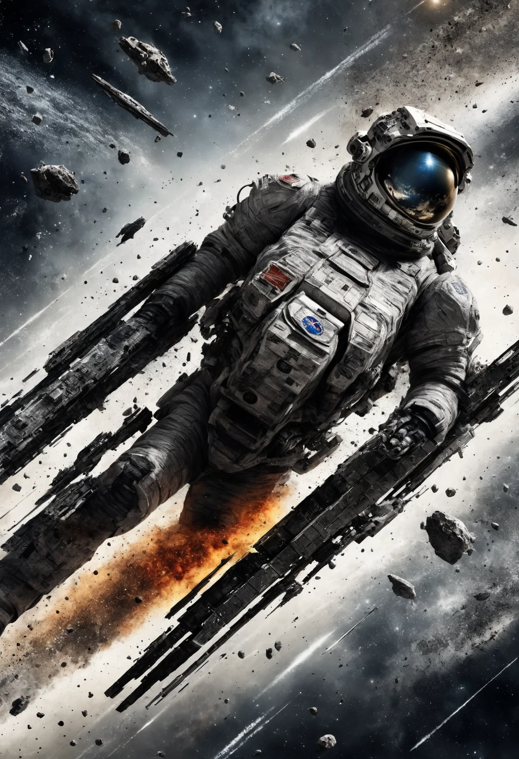 DonMB14ckB377yXL (masterpiece, best quality),  space debris, extraterrestrial, stellar evolution, cosmic dust, (highres, 4k, 8k, intricate detail, amazing quality, Detailed Illustration)  <lora:Perfect Hands v2> <lora:SDXL\DetailedEyes_V3> <lora:myLoraXL_test\DonMB14ckB377yXL-000008>,
