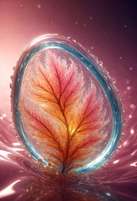 An abstract shape, amazingly fluid, made of glass, detailed, 3d fractals, light particles, water drops, shimmering light, surreal, ink, smooth, shimmering, glow, cinematice contrast, Glow, backlight
16k