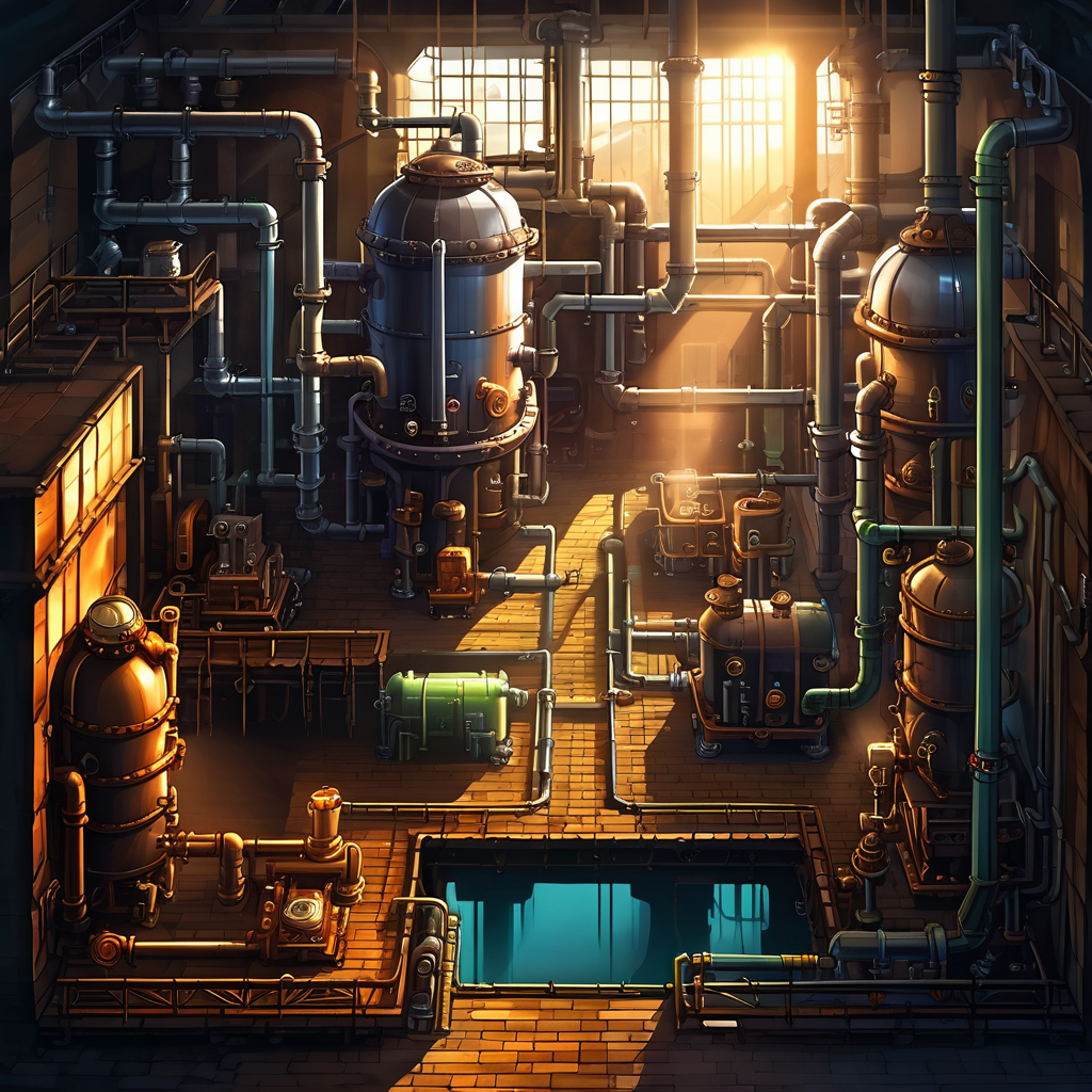 steampunk city scene,
nature light,Fantastic light and shadow,top down 2d game,2d game scene,<lora:2d_game_scence:0.8>,