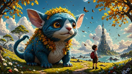 cute creature, SimplePositiveXLv2 ImgFixerPre0.3 unaestheticXL_Alb2 unaestheticXL_AYv1 unaestheticXL_Jug6 <lora:aesthetic_anime_v1s:0.5> <lora:Cute_3D_Cartoon:0.2>, highly detailed, CG render, octane, bokeh, 4k, 8k, 8mm, unreal engine 3d, cute cute cute creature, an illustration by esao andrews, cyril rolando and goro fujita, deviantart, fantasy art, storybook illustration, oil on canvas